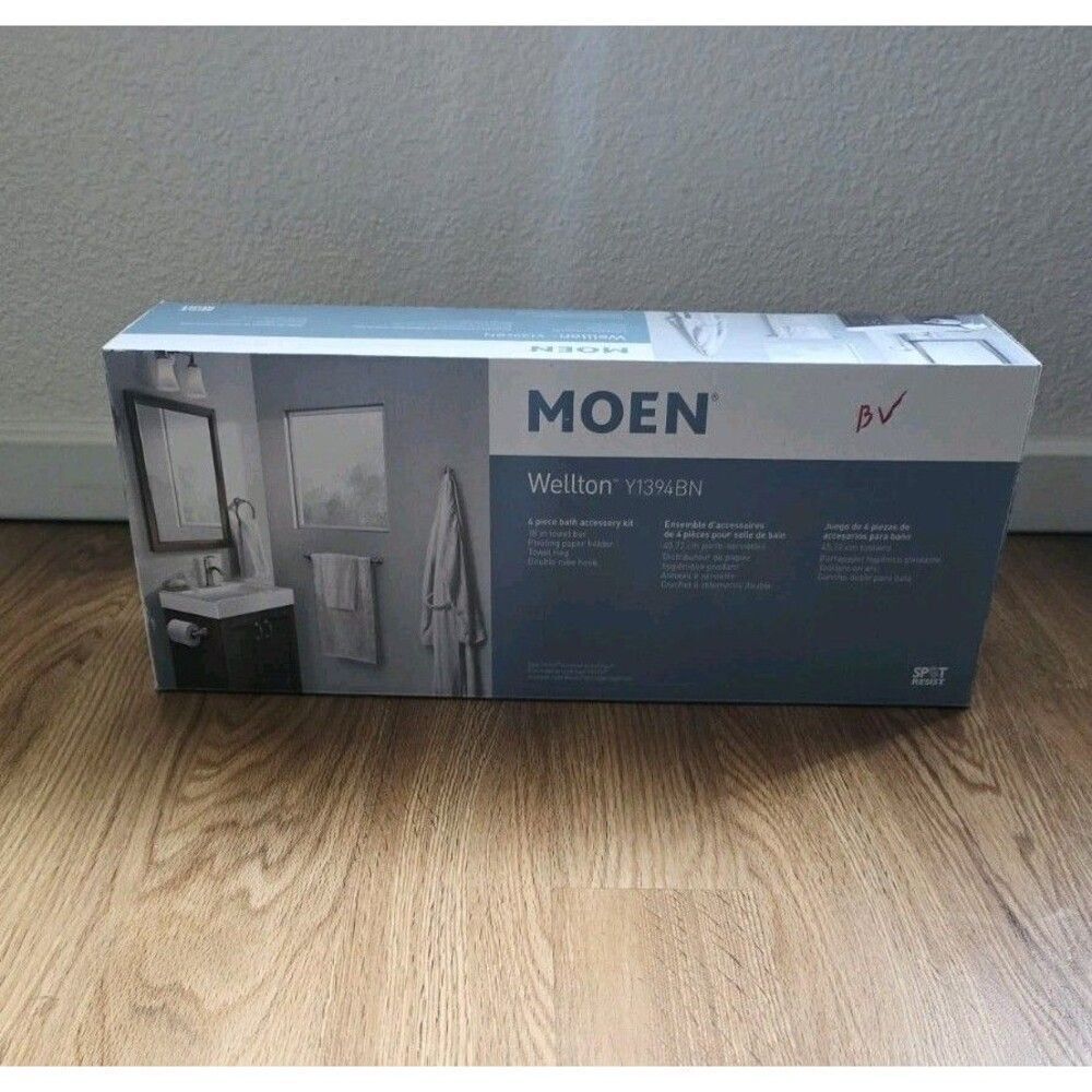 Moen Wellton Y1394BN 4-piece Bath Hardware Set New